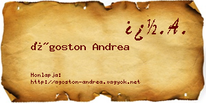 Ágoston Andrea névjegykártya